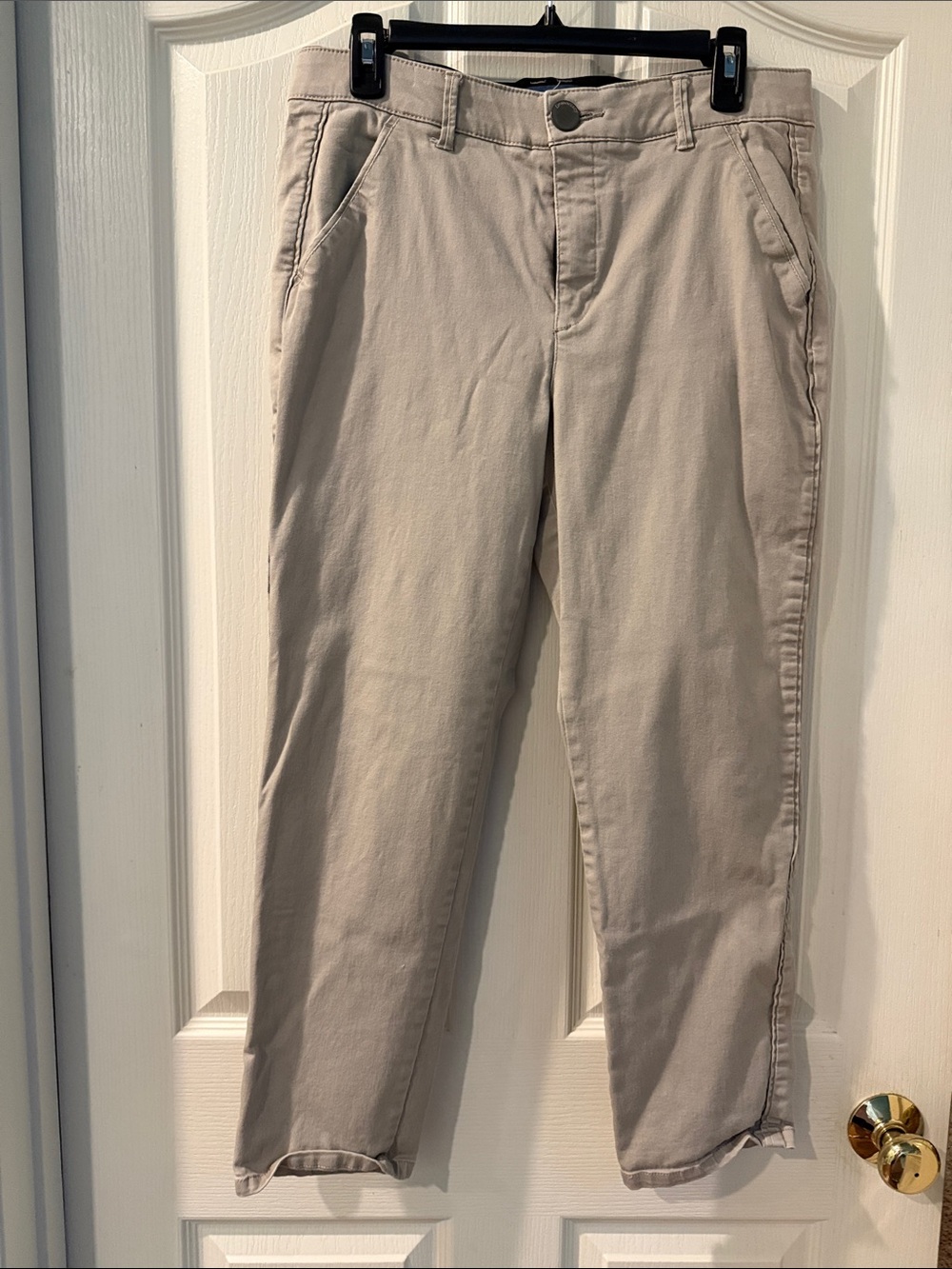 Democracy Straight-Leg pants in Light Taupe